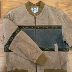 Scully Tan and Olive Suede Jacket